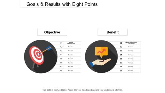 Goals And Results With Eight Points Ppt PowerPoint Presentation File Designs Goals And Results With Eight Points Ppt PowerPoint Presentation File Designs