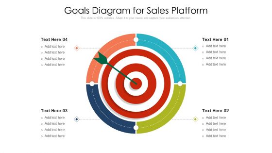 Goals Diagram For Sales Platform Ppt PowerPoint Presentation Infographic Template Portrait PDF