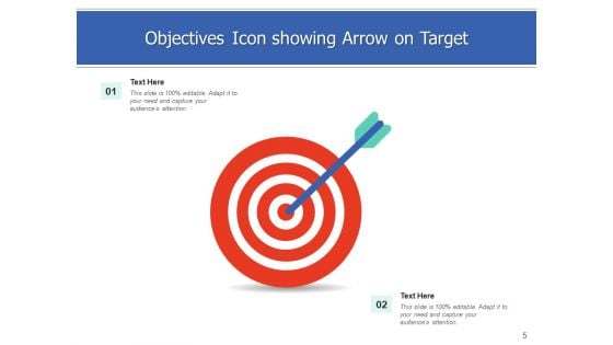 Goals Icon Objectives Arrows Ppt PowerPoint Presentation Complete Deck