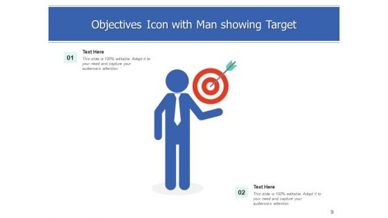 Goals Icon Objectives Arrows Ppt PowerPoint Presentation Complete Deck