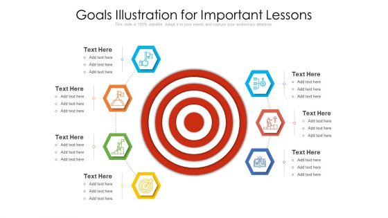 Goals Illustration For Important Lessons Ppt PowerPoint Presentation Professional Styles PDF