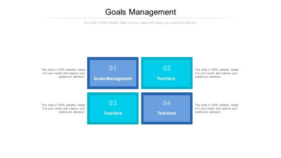 Goals Management Ppt PowerPoint Presentation Slides Themes Cpb