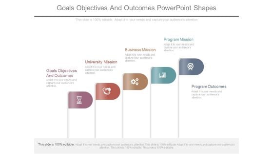 Goals Objectives And Outcomes Powerpoint Shapes