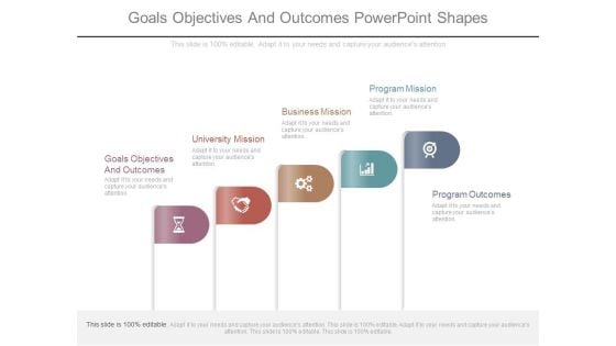 Goals Objectives And Outcomes Powerpoint Shapes Goals Objectives And Outcomes Powerpoint Shapes