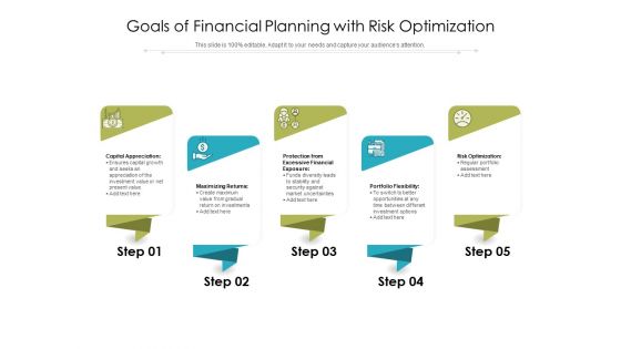 Goals Of Financial Planning With Risk Optimization Ppt PowerPoint Presentation Ideas Skills PDF