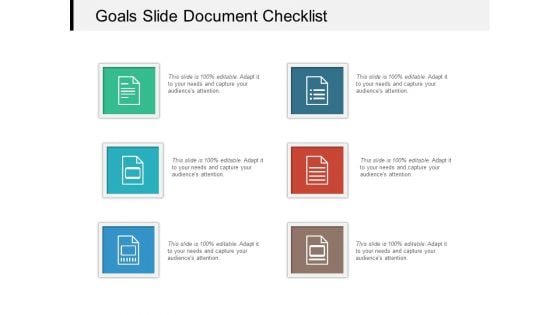 Goals Slide Document Checklist Ppt PowerPoint Presentation Infographic Template Examples PDF