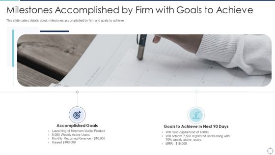 Goals Slide Pitch Deck Milestones Accomplished By Firm With Goals To Achieve Ideas PDF Goals Slide Pitch Deck Milestones Accomplished By Firm With Goals To Achieve Ideas PDF