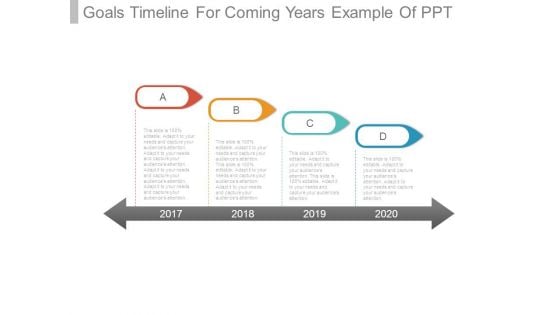 Goals Timeline For Coming Years Example Of Ppt