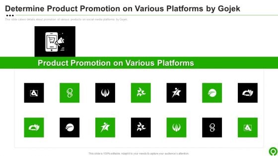 Gojek Investor Capital Financing Pitch Deck Determine Product Promotion On Various Platforms By Gojek Information PDF