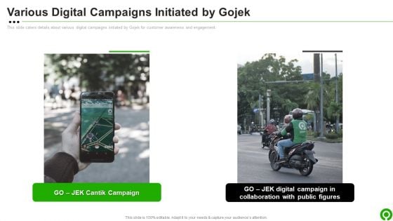 Gojek Investor Capital Financing Pitch Deck Various Digital Campaigns Initiated By Gojek Microsoft PDF