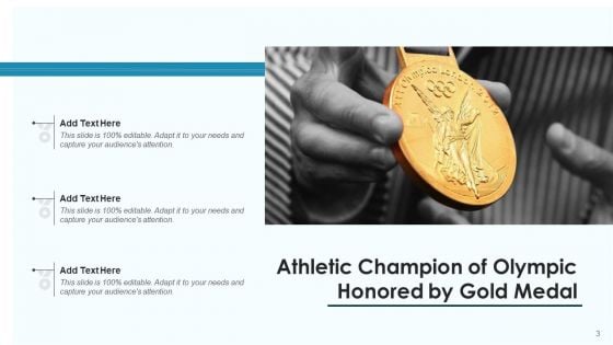 Gold Medal Award Icon Dark Ribbon Ppt PowerPoint Presentation Complete Deck With Slides