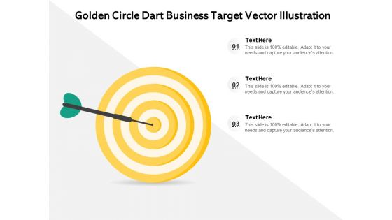 Golden Circle Dart Business Target Vector Illustration Ppt PowerPoint Presentation Infographic Template Slideshow PDF