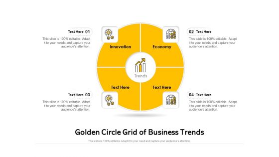 Golden Circle Grid Of Business Trends Ppt PowerPoint Presentation Slides Sample PDF