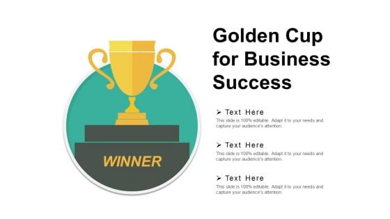 Golden Cup For Business Success Ppt PowerPoint Presentation Infographics Portrait