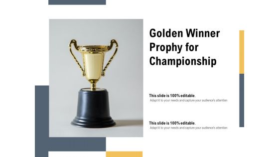 Golden Winner Prophy For Championship Ppt PowerPoint Presentation Icon Layout PDF