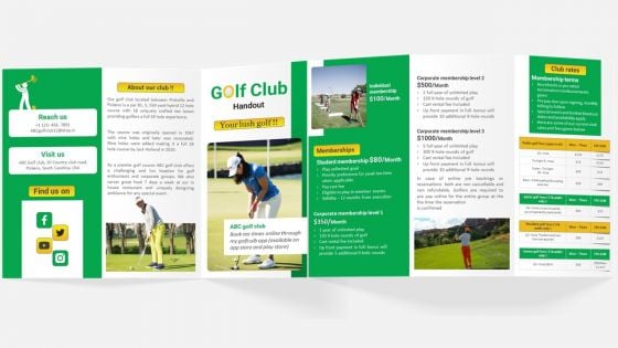Golf Brochure Trifold
