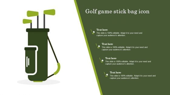 Golf Game Stick Bag Icon Sample PDF