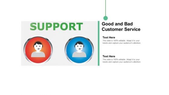 Good And Bad Customer Service Ppt Powerpoint Presentation Infographics Format Ideas