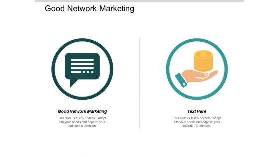 Good Network Marketing Ppt PowerPoint Presentation Styles Rules Cpb