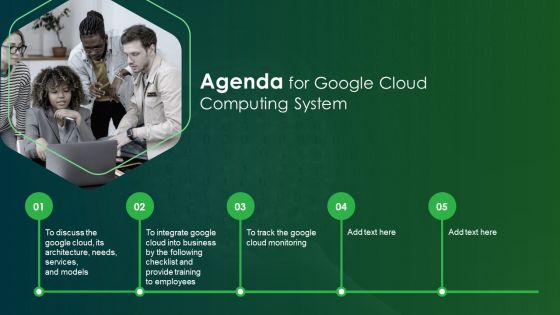 Google Cloud Computing System Agenda For Google Cloud Computing System Graphics PDF