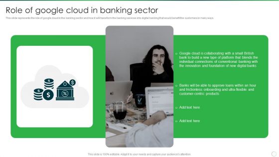 Google Cloud Computing System Role Of Google Cloud In Banking Sector Clipart PDF