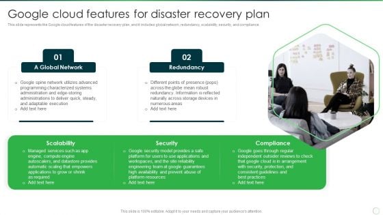 Google Cloud Features For Disaster Recovery Plan Clipart PDF