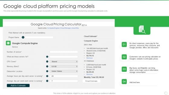 Google Cloud Platform Pricing Models Download PDF