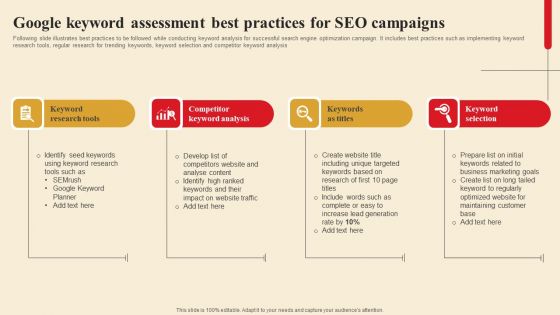 Google Keyword Assessment Best Practices For SEO Campaigns Download PDF Google Keyword Assessment Best Practices For SEO Campaigns Download PDF
