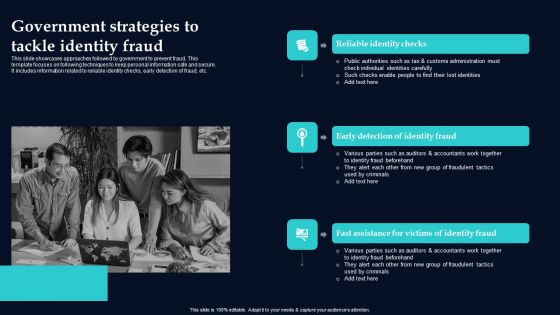 Government Strategies To Tackle Identity Fraud Background PDF