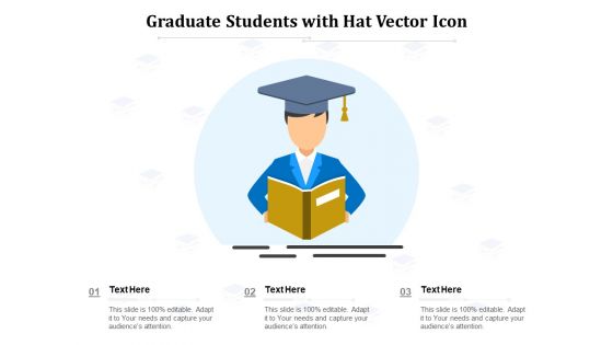 Graduate Students With Hat Vector Icon Ppt PowerPoint Presentation Styles Show PDF