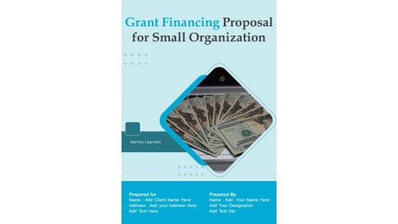 Grant Financing Proposal For Small Organization Example Document Report Doc Pdf Ppt