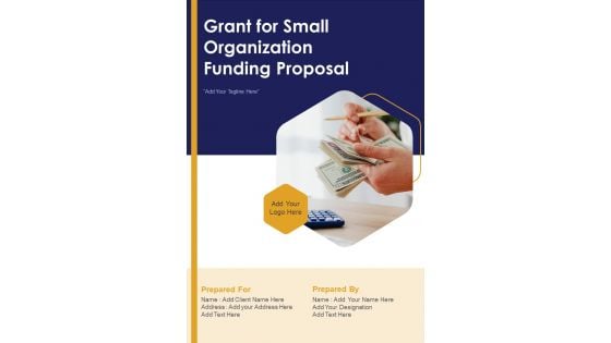Grant For Small Organization Funding Proposal Example Document Report Doc Pdf Ppt