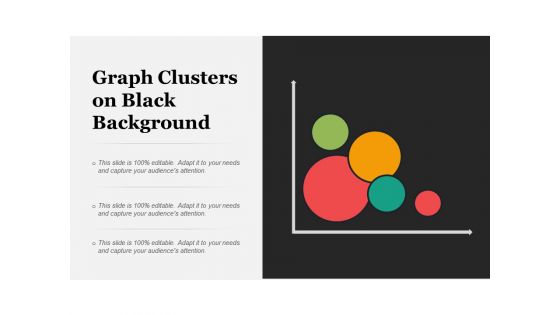 Graph Clusters On Black Background Ppt PowerPoint Presentation Ideas Slide Portrait