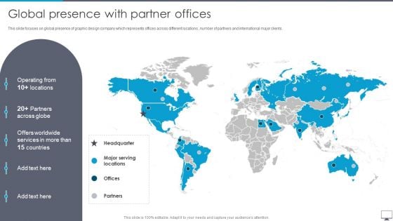 Graphic Designing And Visual Arts Company Profile Global Presence With Partner Offices Sample PDF Graphic Designing And Visual Arts Company Profile Global Presence With Partner Offices Sample PDF