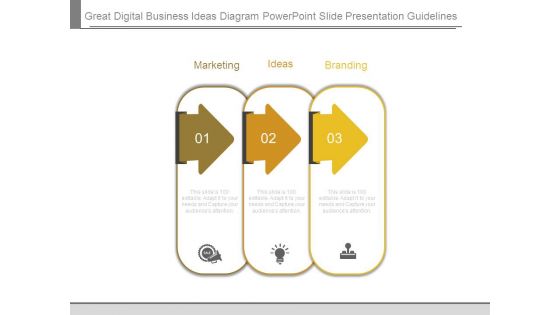 Great Digital Business Ideas Diagram Powerpoint Slide Presentation Guidelines