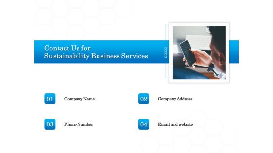 Green Business Contact Us For Sustainability Business Services Themes PDF