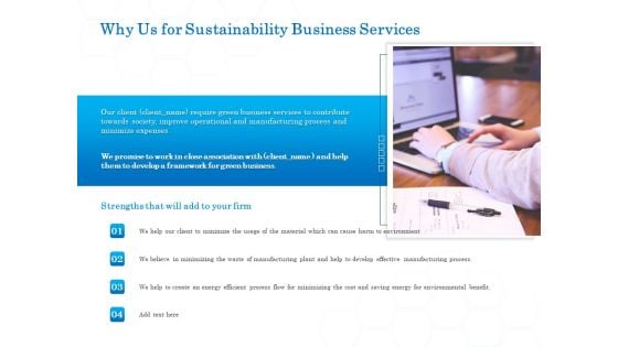 Green Business Why Us For Sustainability Business Services Download PDF