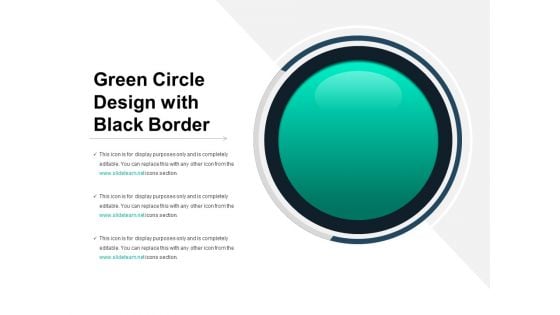 Green Circle Design With Black Border Ppt PowerPoint Presentation File Brochure PDF