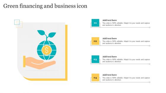 Green Financing And Business Icon Microsoft PDF