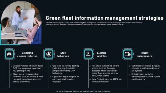 Green Fleet Information Management Strategies Clipart PDF