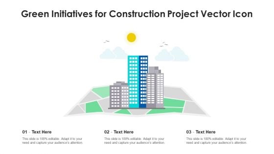 Green Initiatives For Construction Project Vector Icon Ppt Portfolio Aids PDF