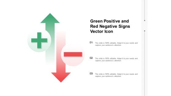 Green Positive And Red Negative Signs Vector Icon Ppt PowerPoint Presentation Icon Graphics Pictures PDF