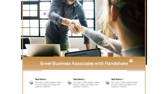 Greet Business Associates With Handshake Ppt PowerPoint Presentation Gallery Infographics