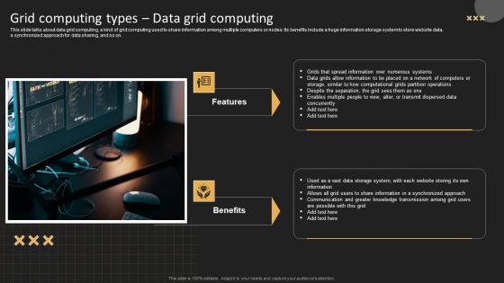 Grid Computing Types Data Grid Computing Clipart PDF