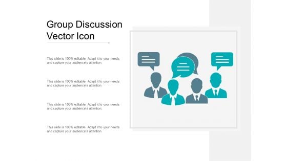 Group Discussion Vector Icon Ppt PowerPoint Presentation Gallery Diagrams