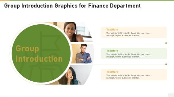 Group Introduction Graphics For Finance Department Demonstration PDF