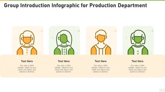 Group Introduction Infographic For Production Department Designs PDF