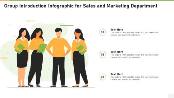 Group Introduction Infographic For Sales And Marketing Department Ideas PDF