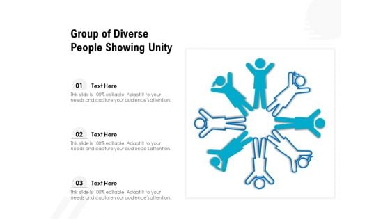 Group Of Diverse People Showing Unity Ppt PowerPoint Presentation Gallery Summary PDF