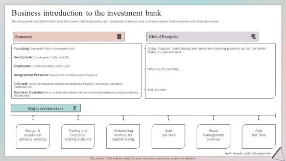 Grow Capital Through Equity Debt Business Introduction To The Investment Bank Ideas PDF Grow Capital Through Equity Debt Business Introduction To The Investment Bank Ideas PDF